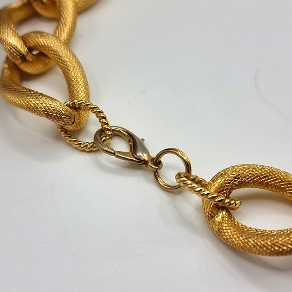 VINTAGE CHAIN LINK CHOKER NECKLACE - Picture 6 of 7